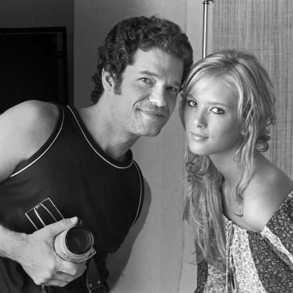 In studio with model Gianne Albertoni - Rio, 2002