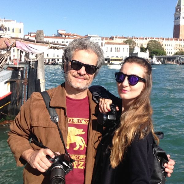 With wife Deyse Krieger in Venice, Italy, 2015 Brazilian photographer - fine art - Rio de Janeiro Brazil